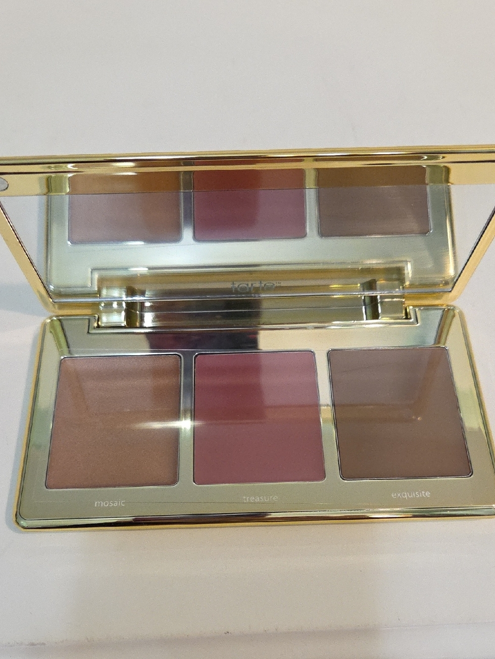 tarte Trio Cheek Palette — Pink, Taupe & Warm Bronze New No Box